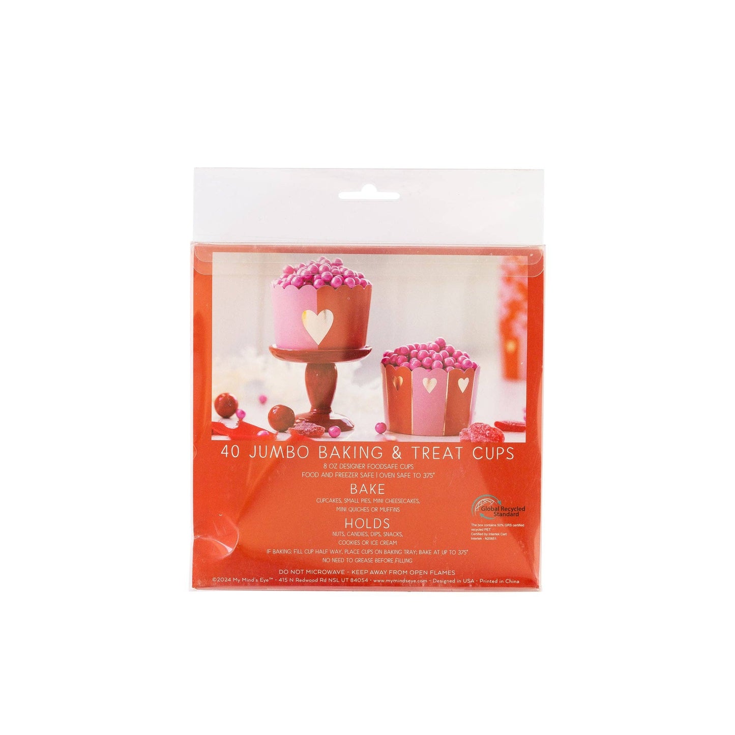 JUMBO Gold Half Heart Baking/Food Cups