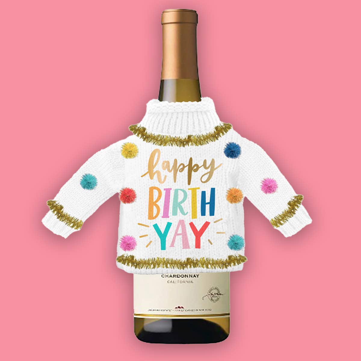 Happy BirthYay - Wine Bottle Sweater