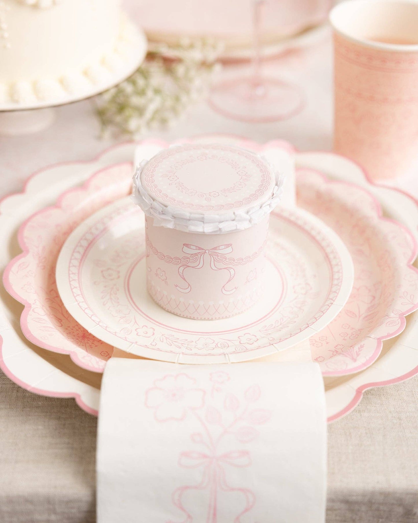 Pink Pembroke Paper Dinner Napkin