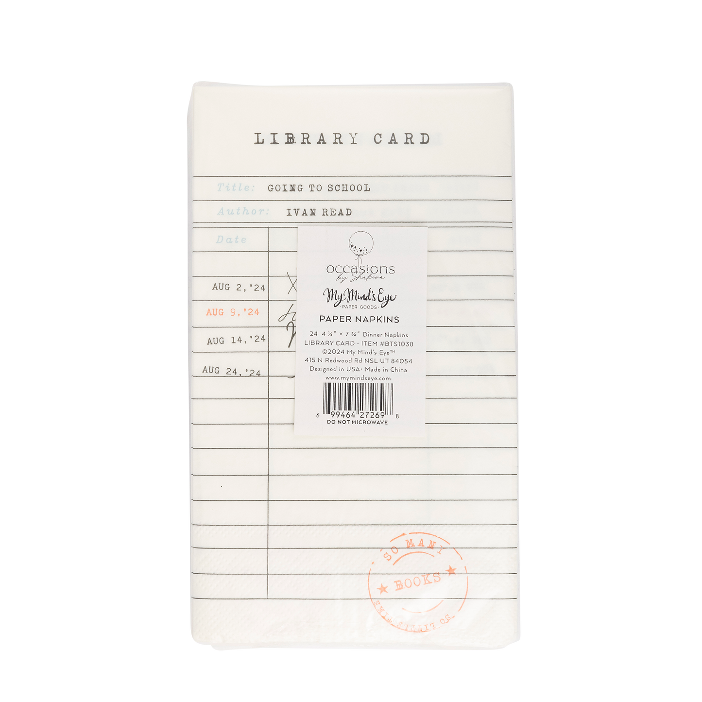 Library Card Napkin