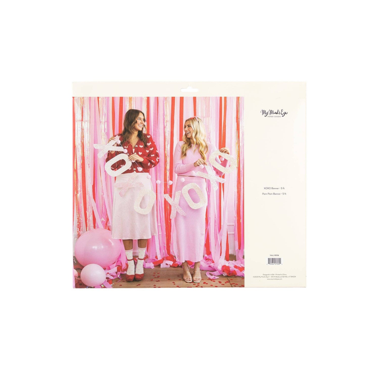 Oversized XOXO Glitter Banner Set