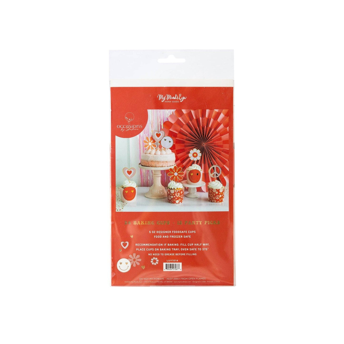 Love Baking Cups with Toppers