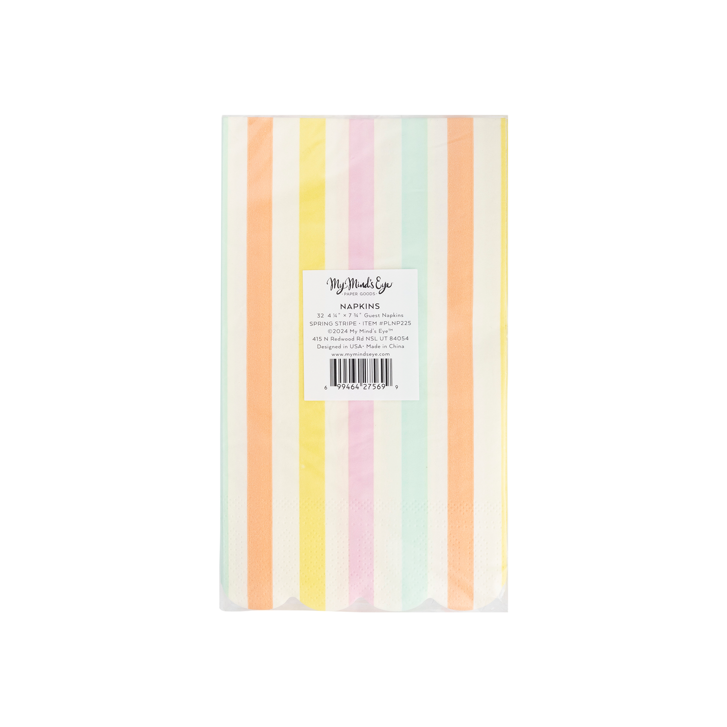 Spring Stripe Scallop Napkin