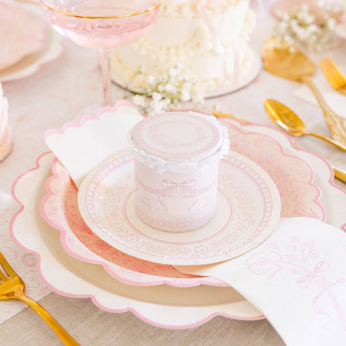 Pink Pembroke Paper Dinner Napkin
