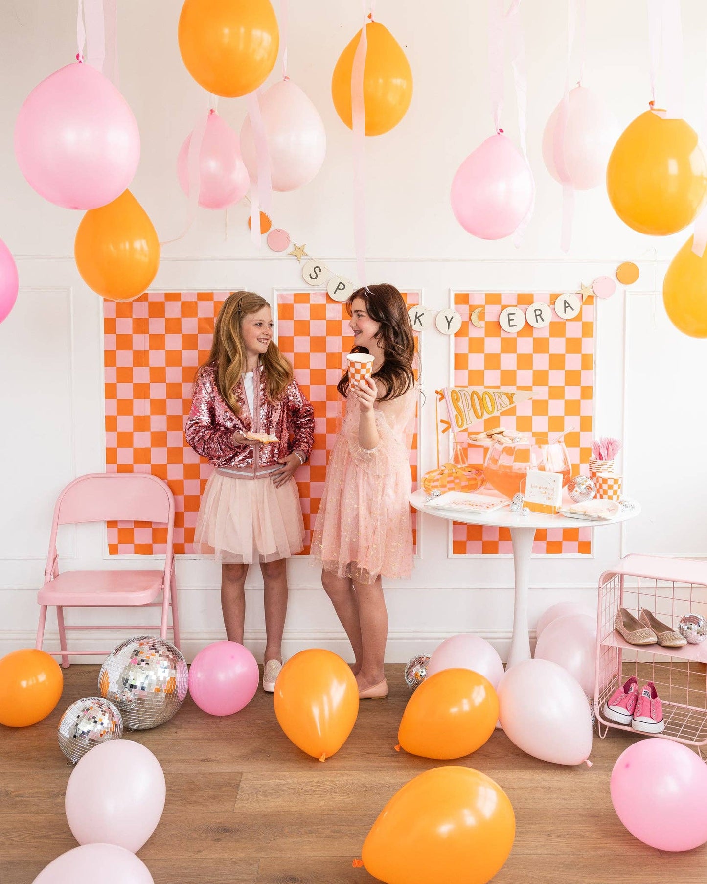 Orange Checkered Cup