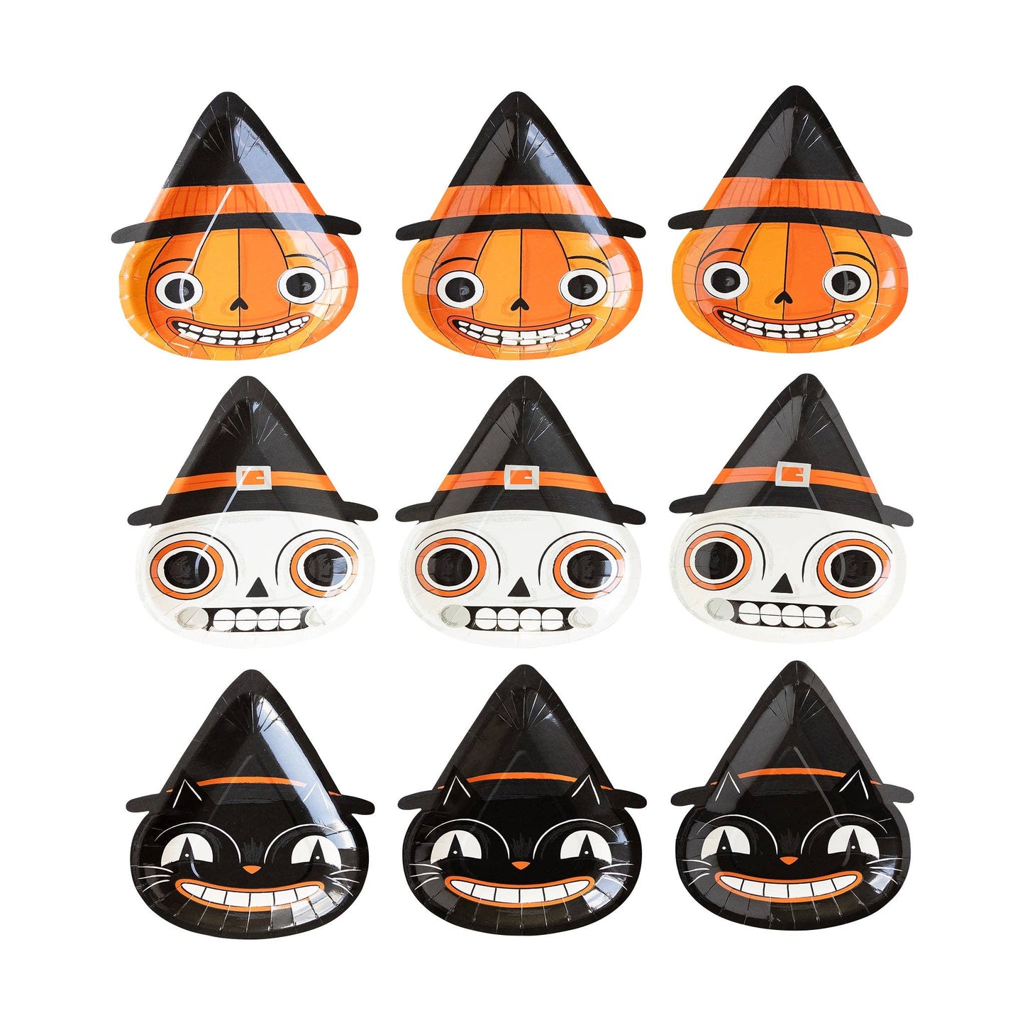 Halloween Character Shaped Plate Set