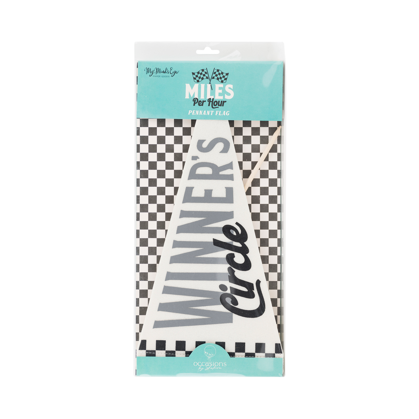 Race Car Winners Circle Felt Pennant