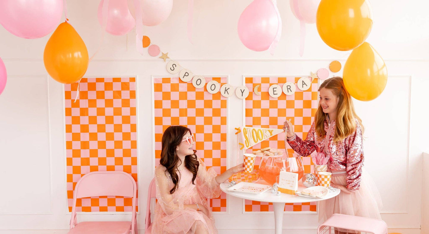 Orange Checkered Cup