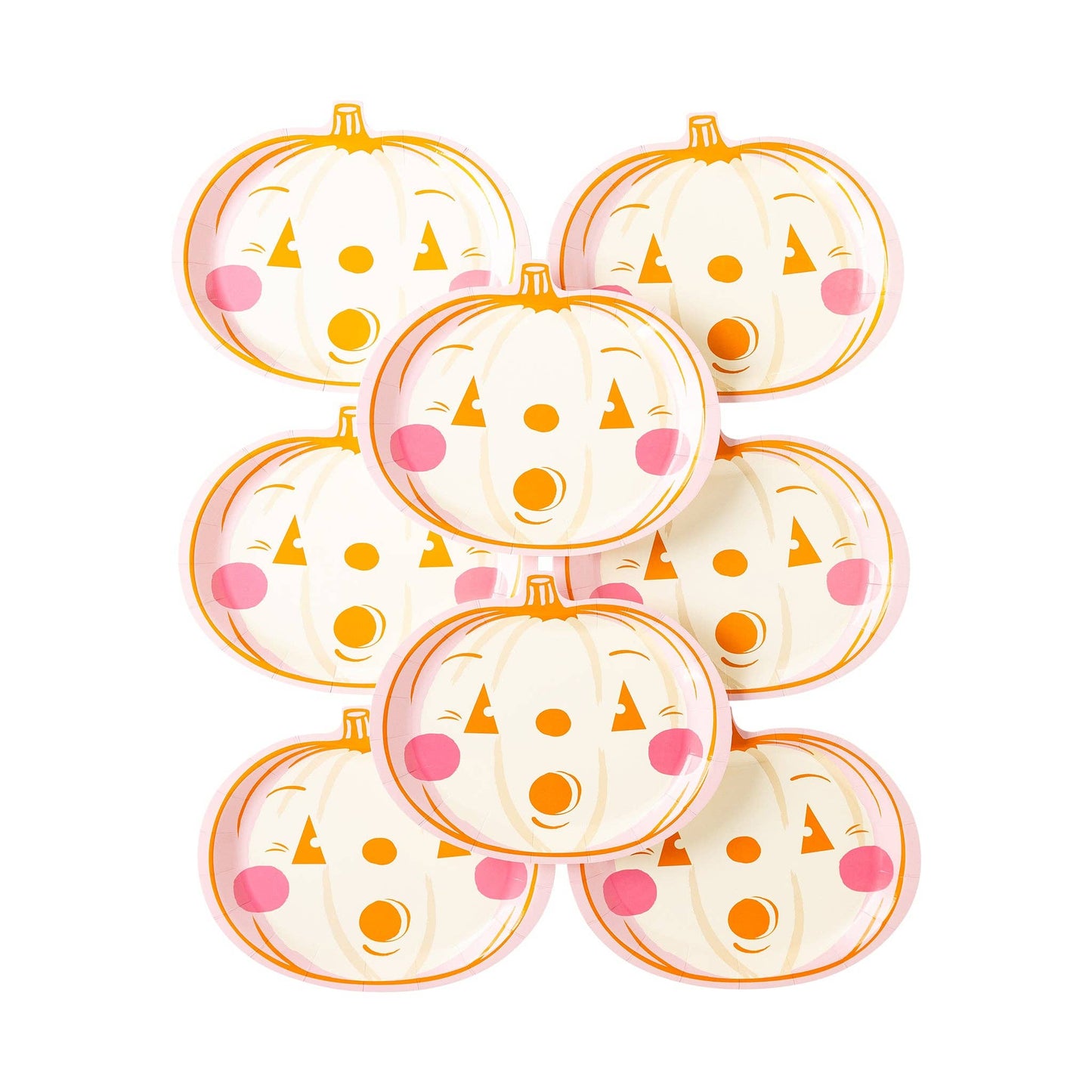 Pink Jack-o’-lantern Plate