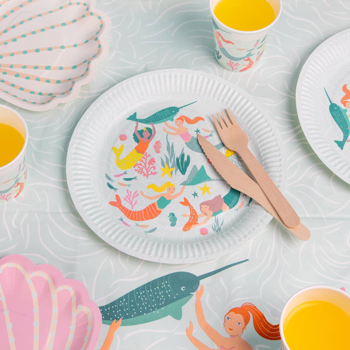Mermaid Party Cups - 8 Pack