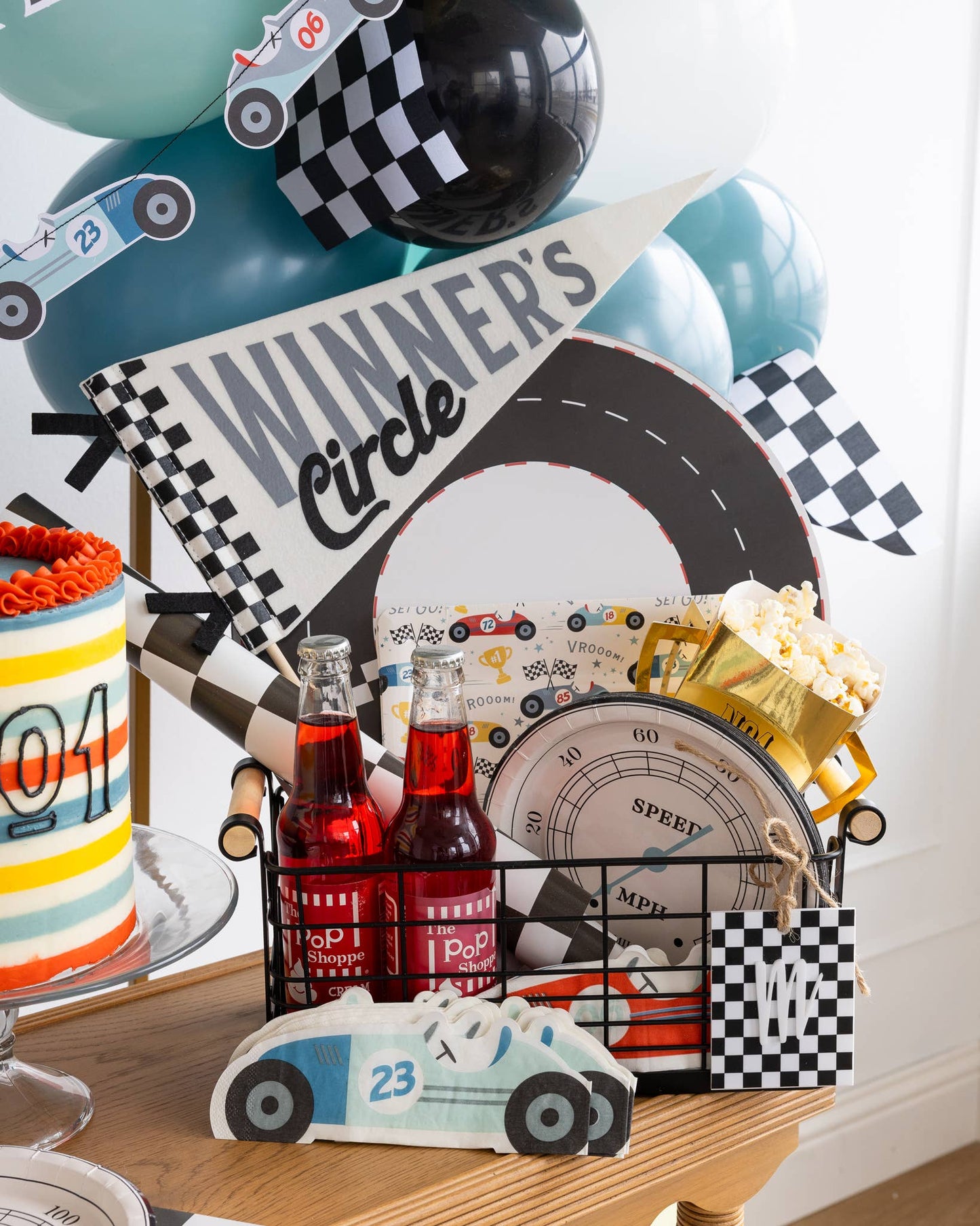 Race Car Winners Circle Felt Pennant