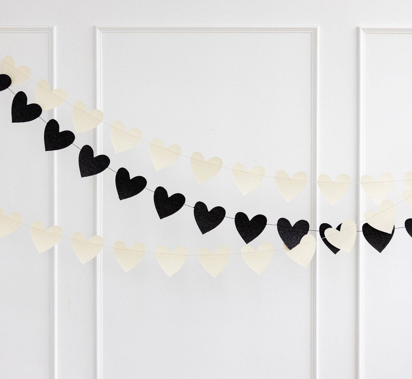 Glitter Heart Banner Set