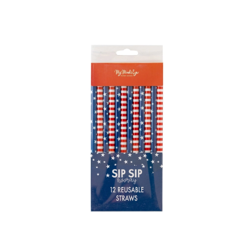 Stars & Stripes Reusable Straws