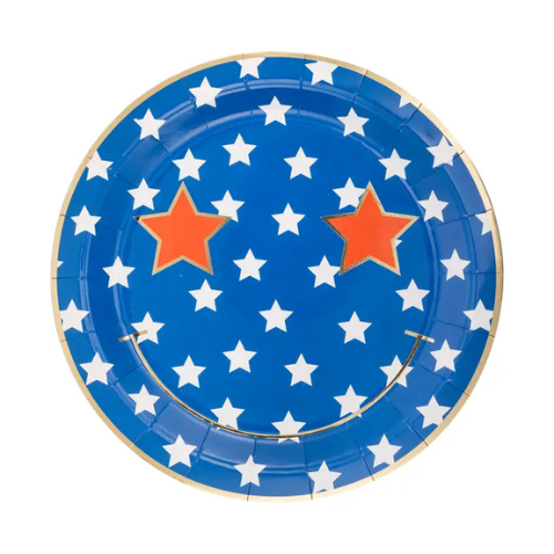 Stars & Stripes Smiley Plates