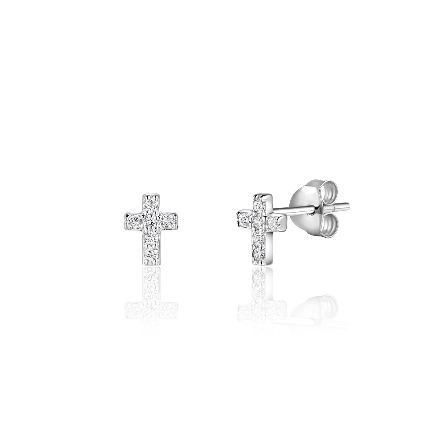 Girls Cross Earrings - Hypoallergenic