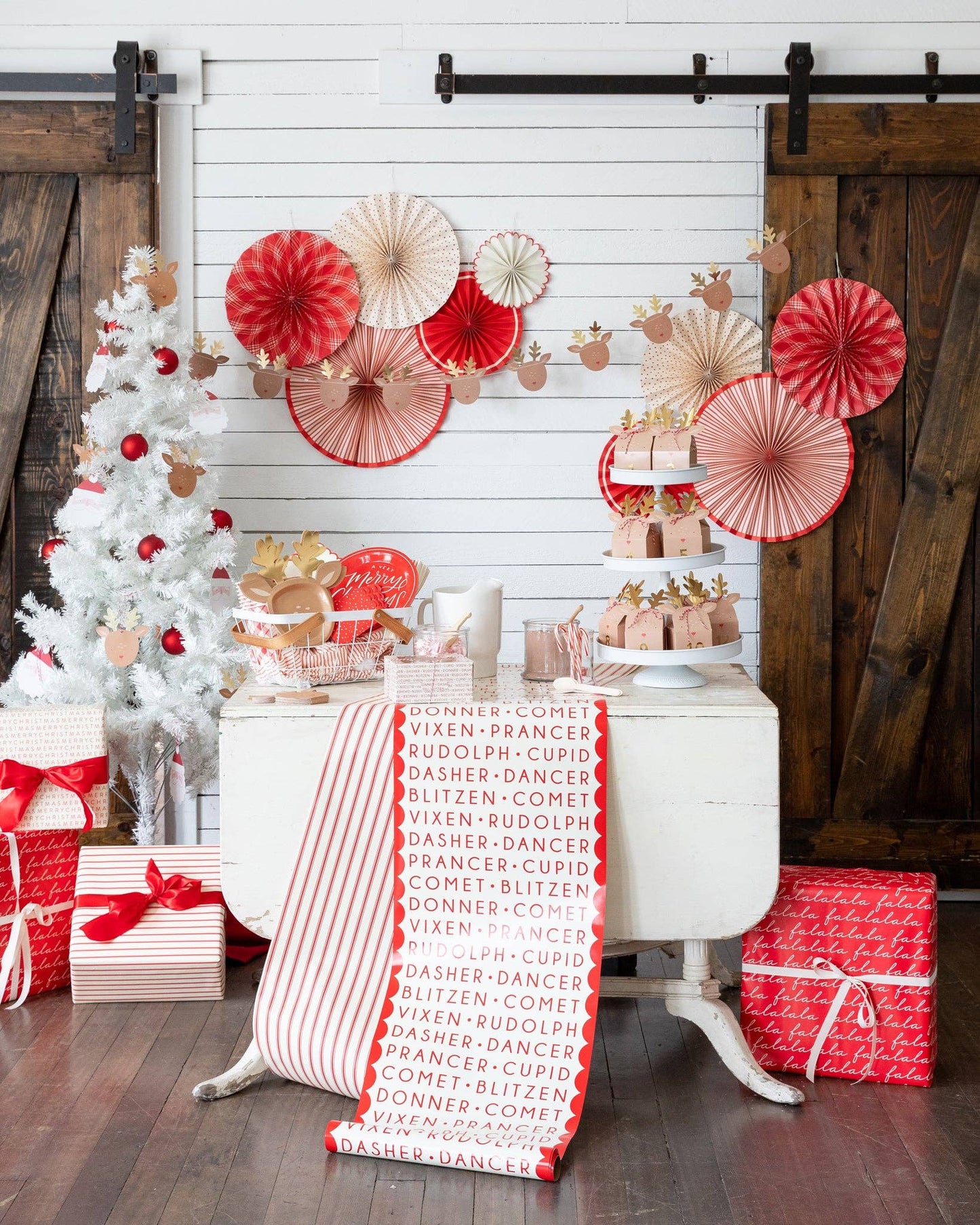 Dear Rudolph Reindeer Oversized Tags