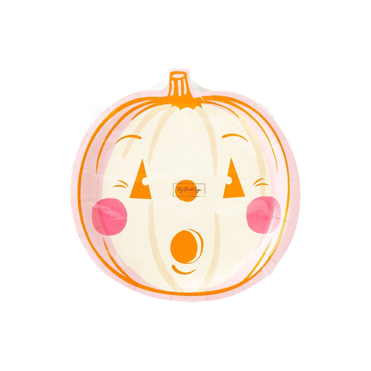 Pink Jack-o’-lantern Plate