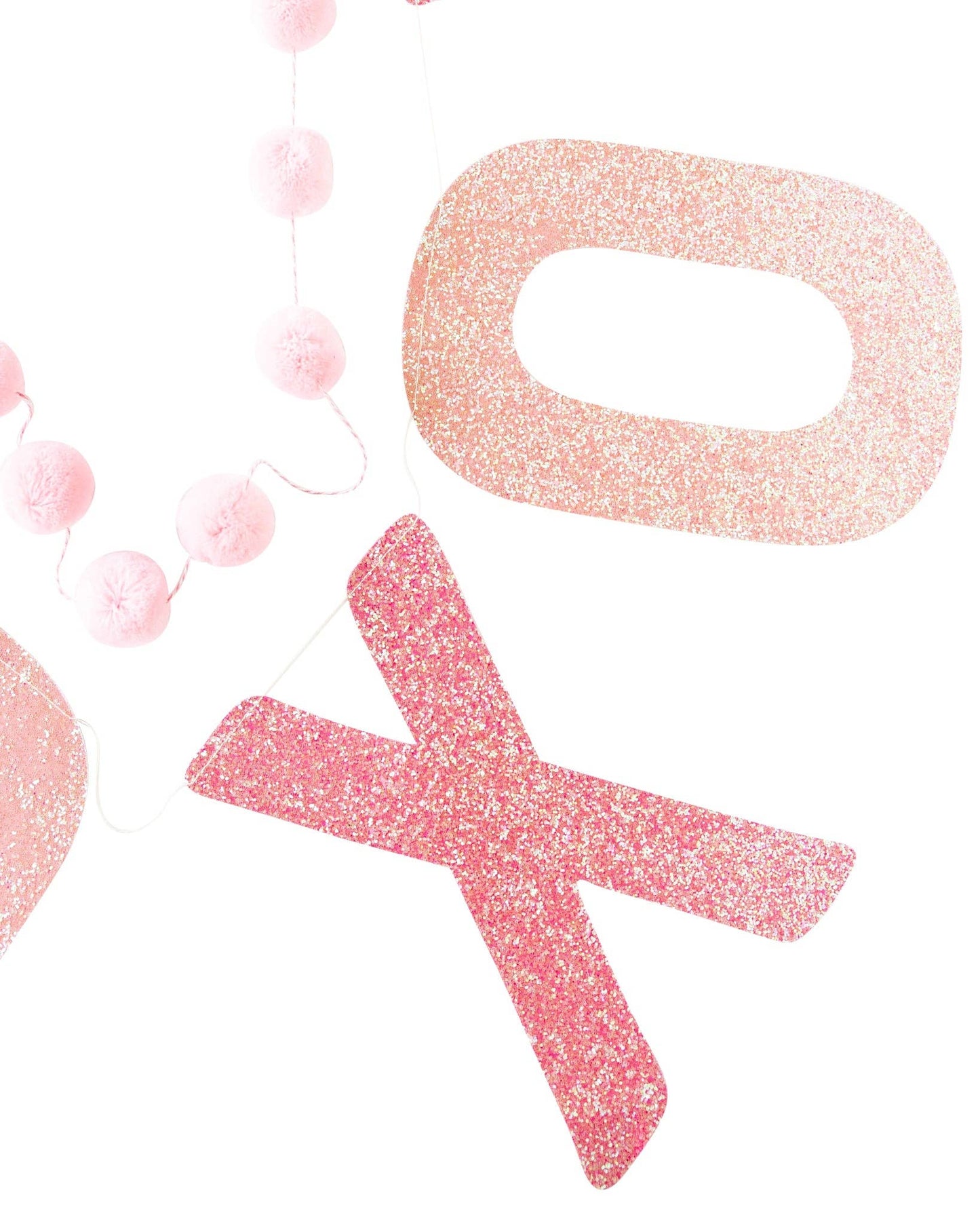 Oversized XOXO Glitter Banner Set