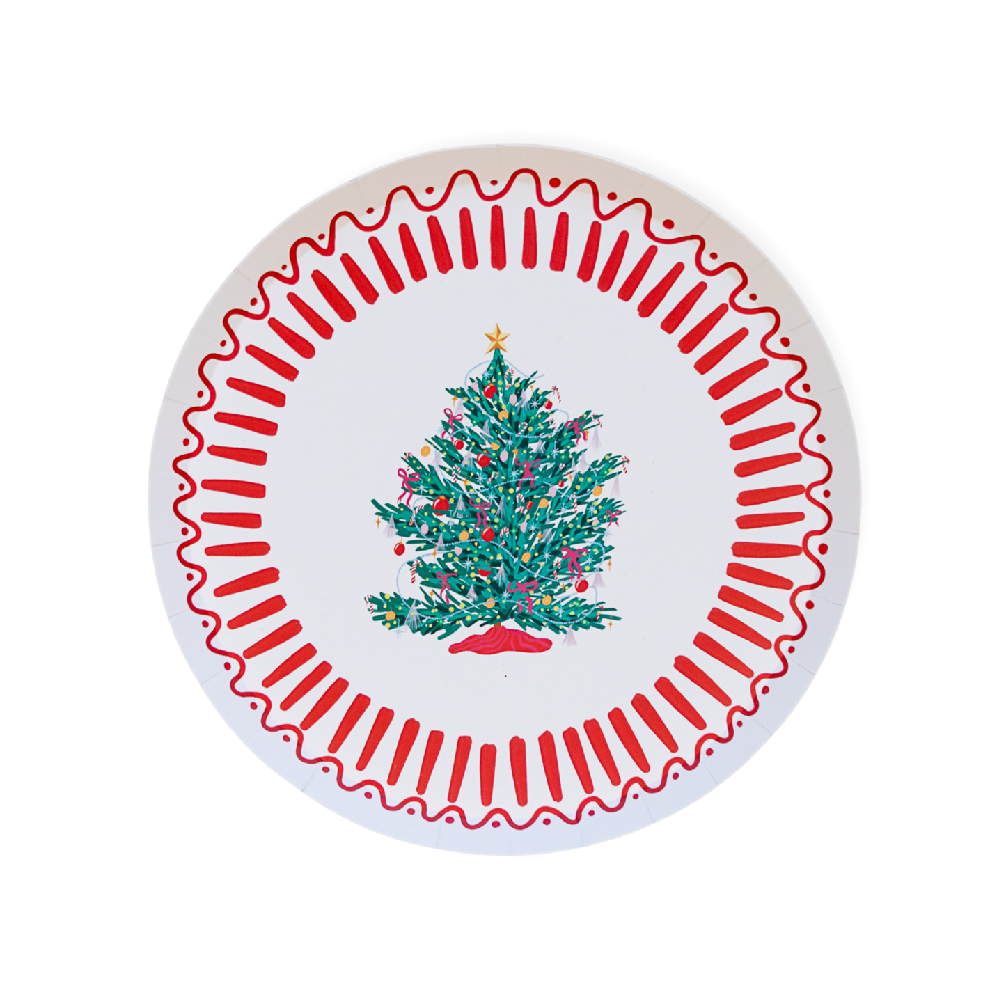 BONJOUR FÊTE X ONE & ONLY PAPER CHRISTMAS TREE SMALL PLATES