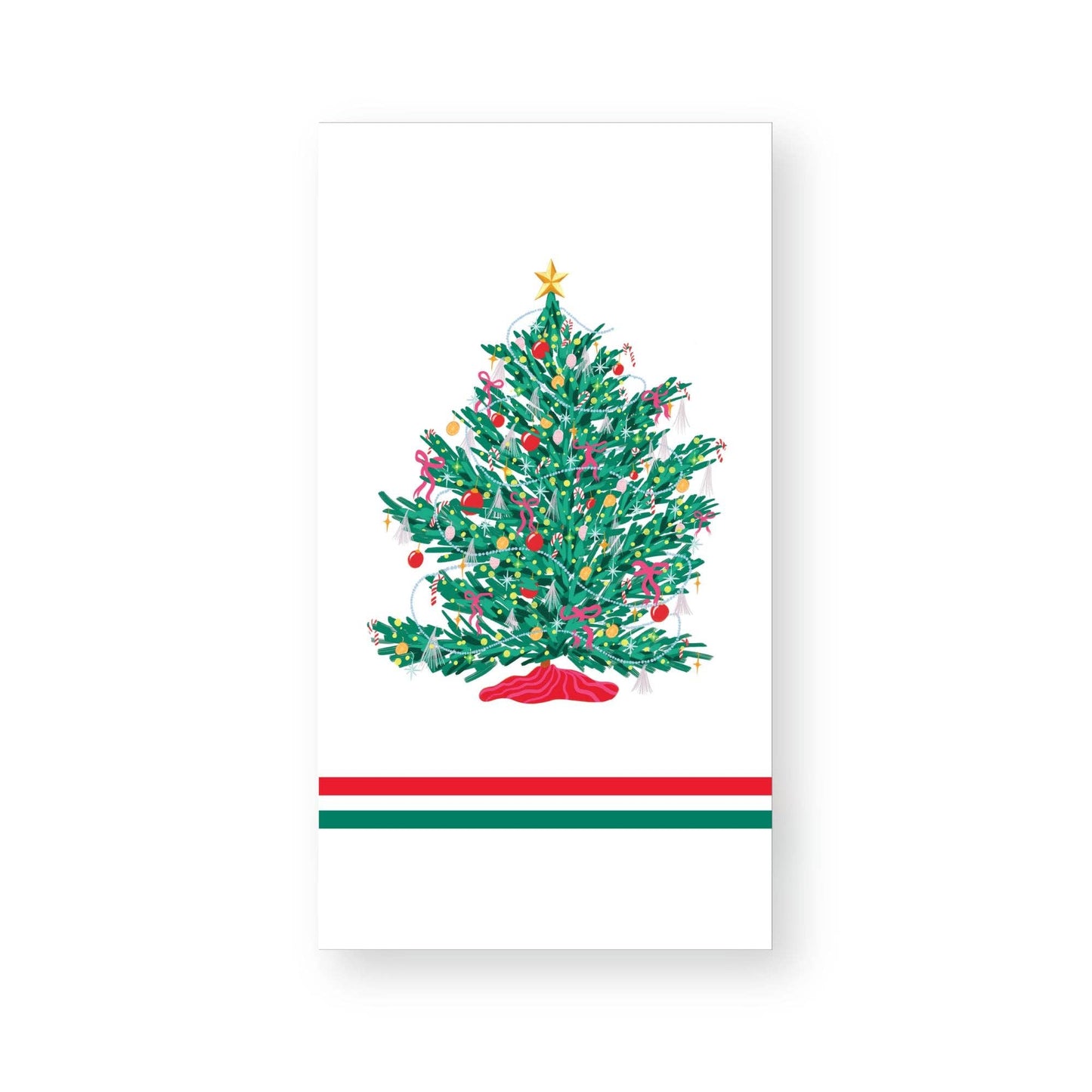 BONJOUR FÊTE X ONE & ONLY PAPER CHRISTMAS TREE GUEST TOWELS