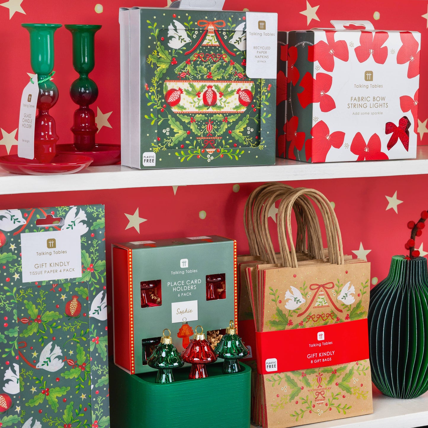 Folklore Green Christmas Tissue Paper