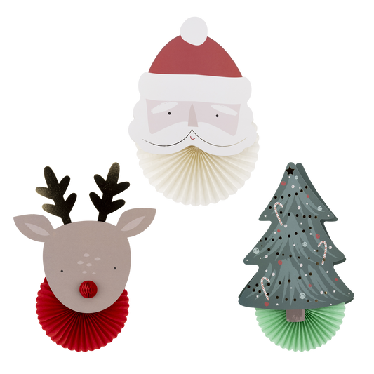 Christmas Fan Wall Decor Set