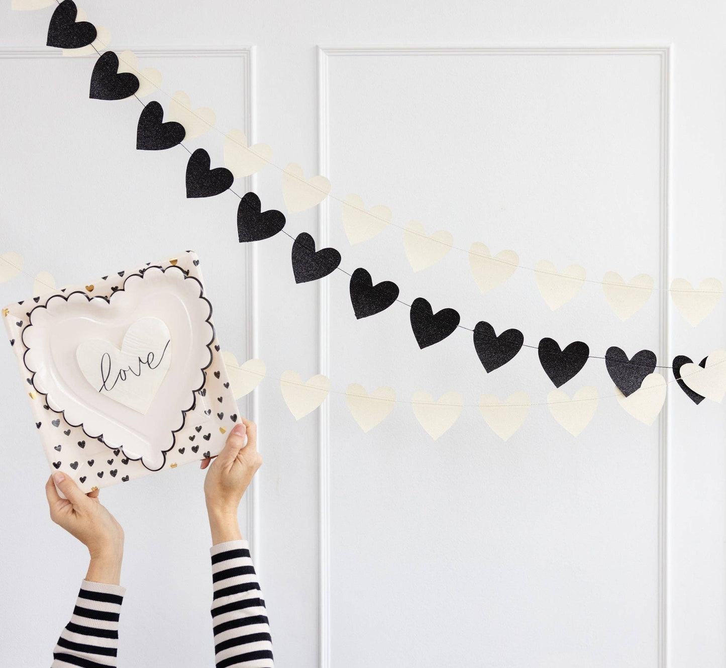 Glitter Heart Banner Set