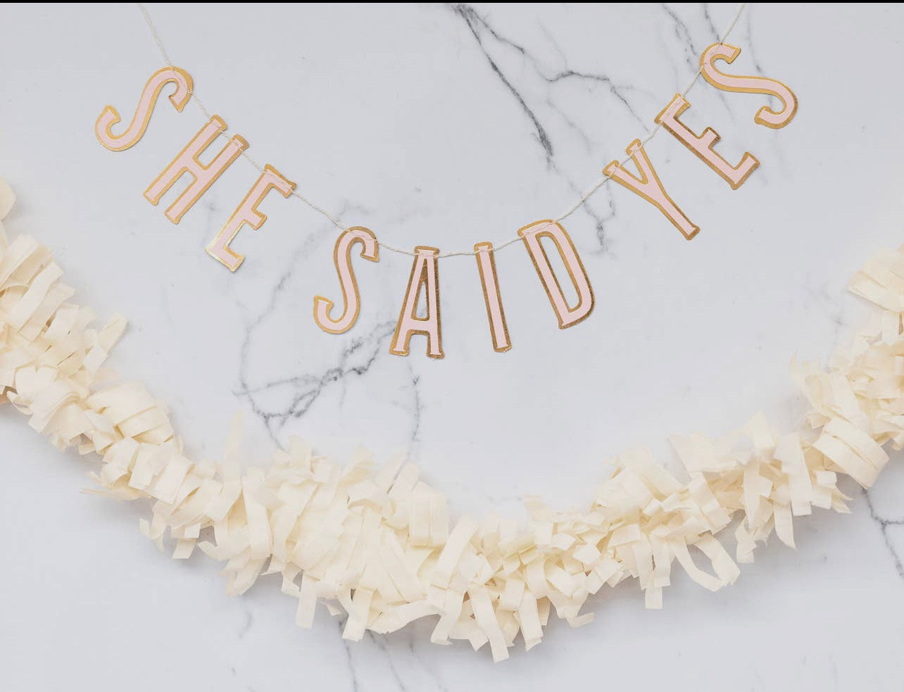 She Said Yes Mini Banner Set