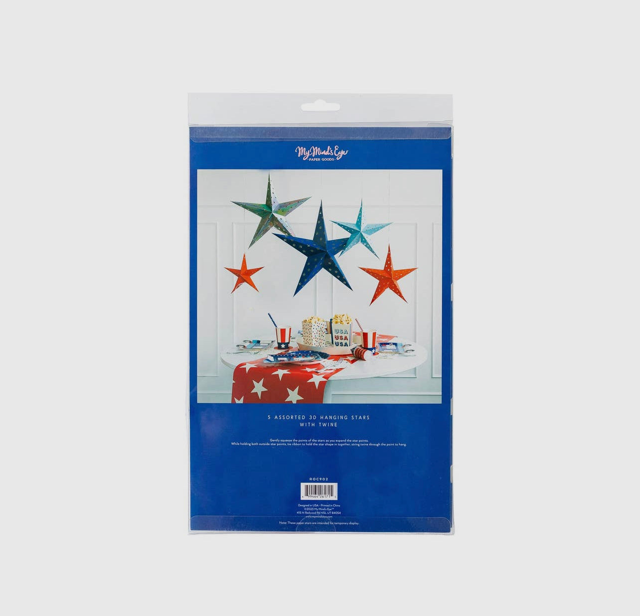 3D Americana Hanging Stars