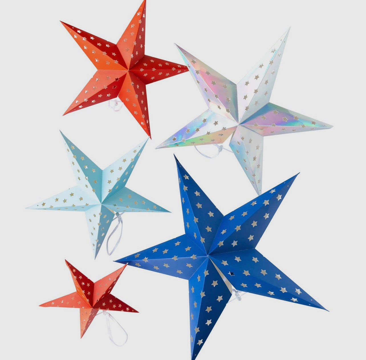 3D Americana Hanging Stars