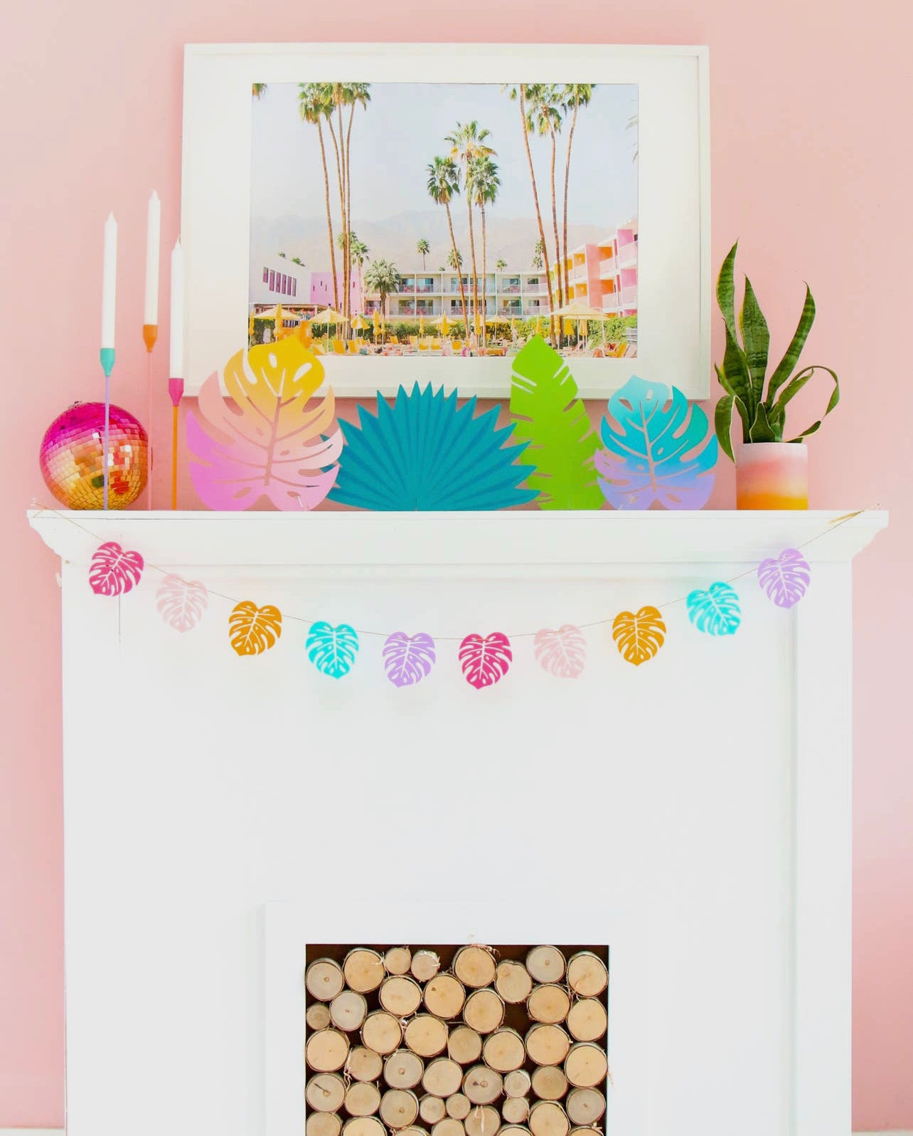 Acrylic Monstera Leaf Garland