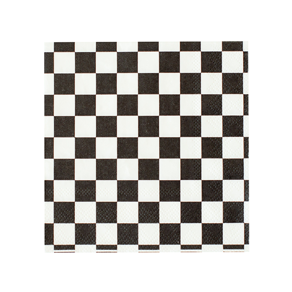 Check It! Black Large Napkins