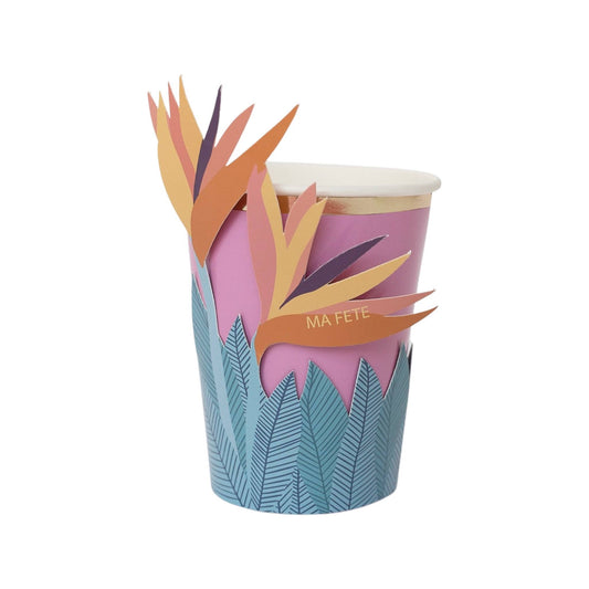 Tropical Cups with Flower Sleeves