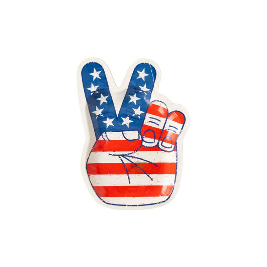 Flag Peace Sign Plate