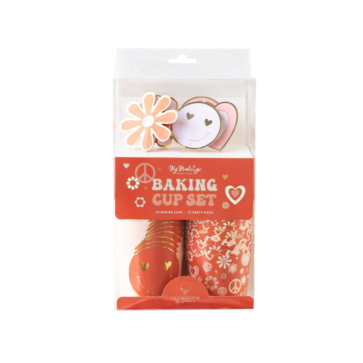 Love Baking Cups with Toppers