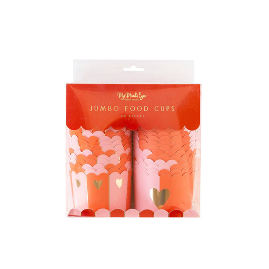 JUMBO Gold Half Heart Baking/Food Cups