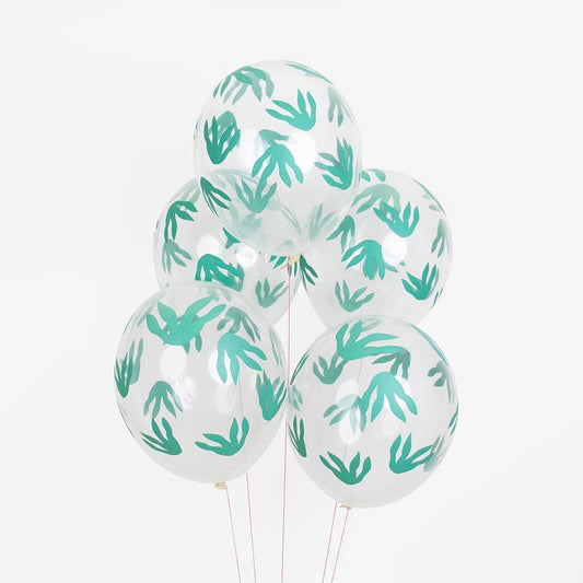 Dino Footprint Printed Balloons