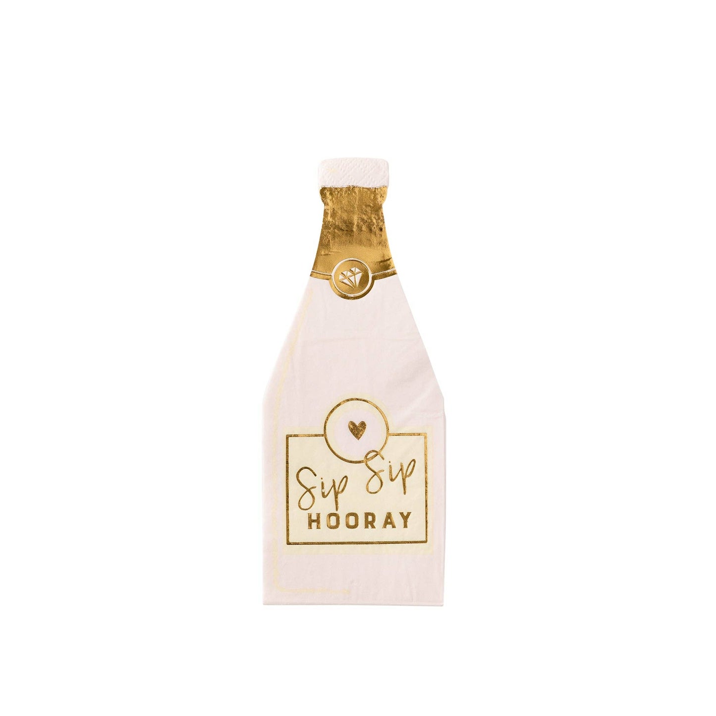 Sip Sip Bottle-Shaped Paper Napkins