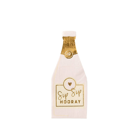 Sip Sip Bottle-Shaped Paper Napkins
