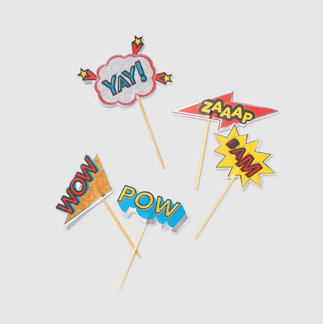 Superhero Mini Cupcake Toppers