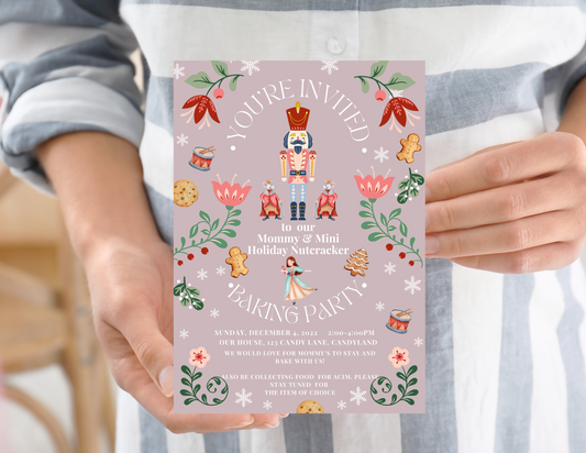 Nutcracker Baking Party Invitation
