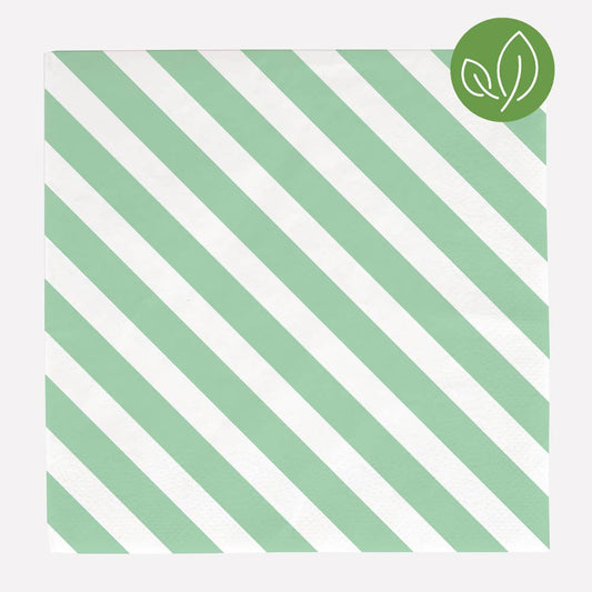 Aqua Stripe Napkins