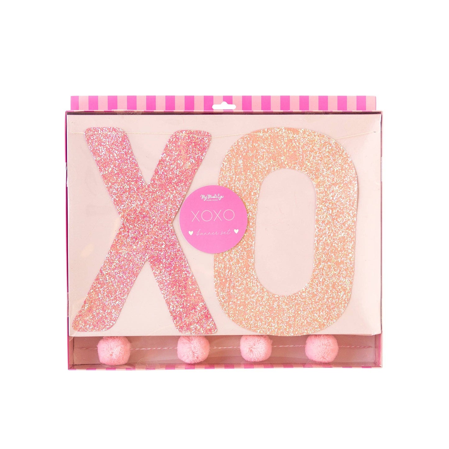 Oversized XOXO Glitter Banner Set