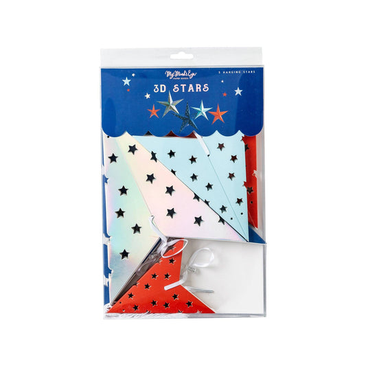 3D Americana Hanging Stars