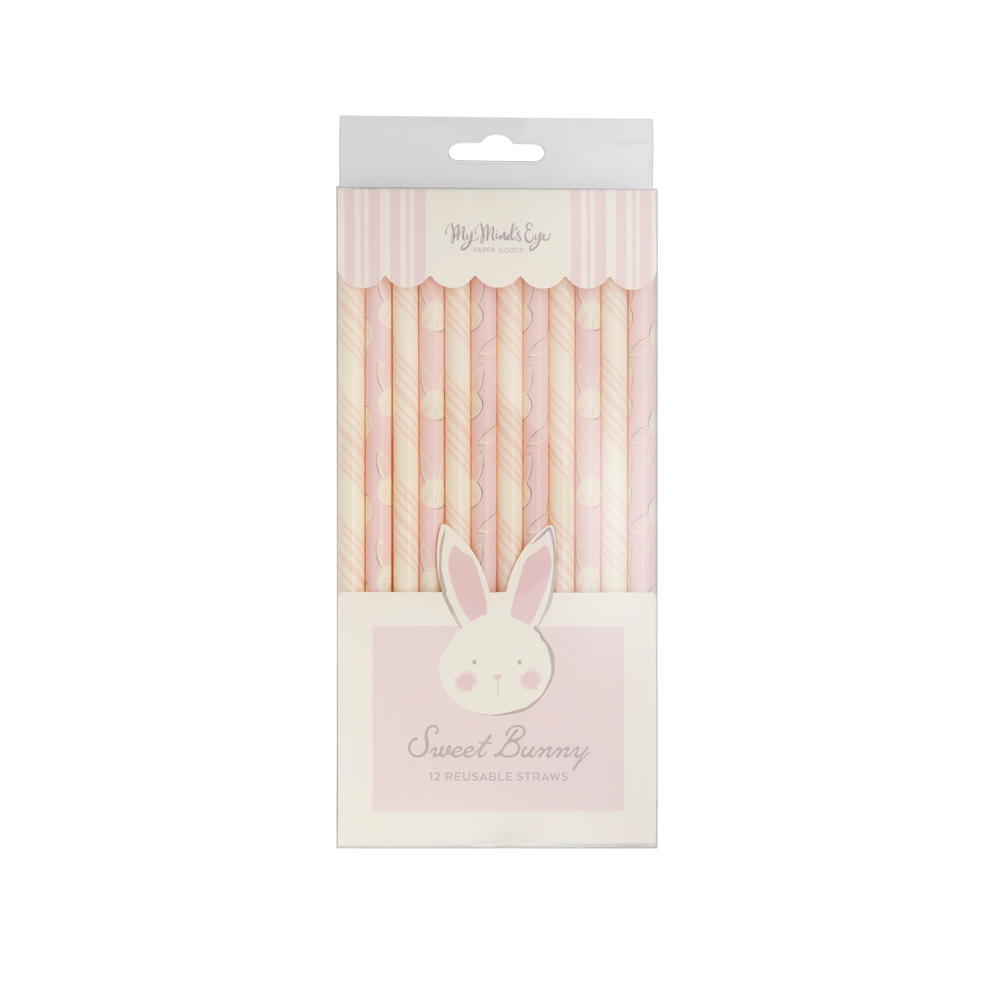 Bunnies & Stripes Reusable Straws