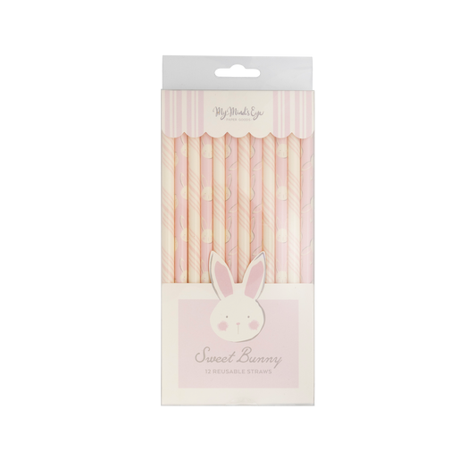 Bunnies & Stripes Reusable Straws