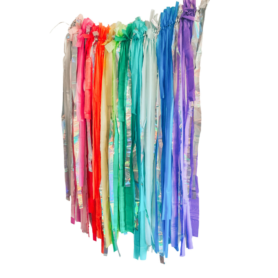 Rainbow Garland Backdrop