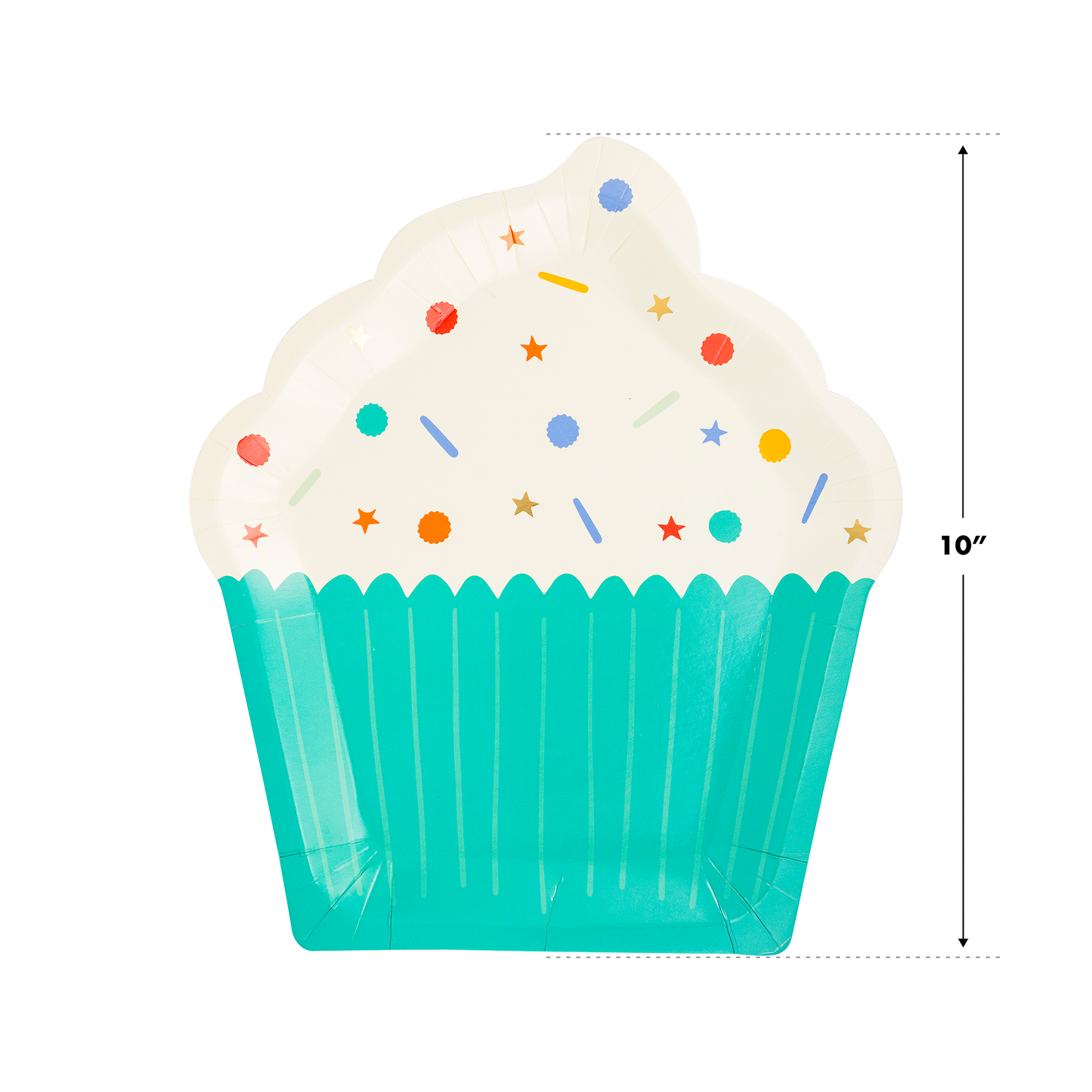 Colorful Birthday Cupcake Shaped Plate