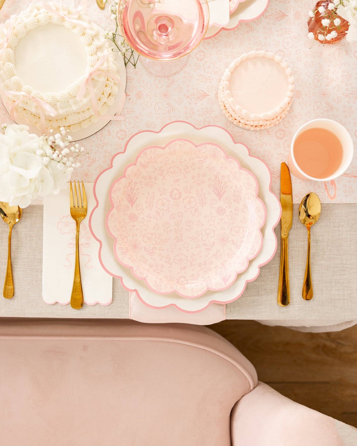 Pink Pembroke Table Runner