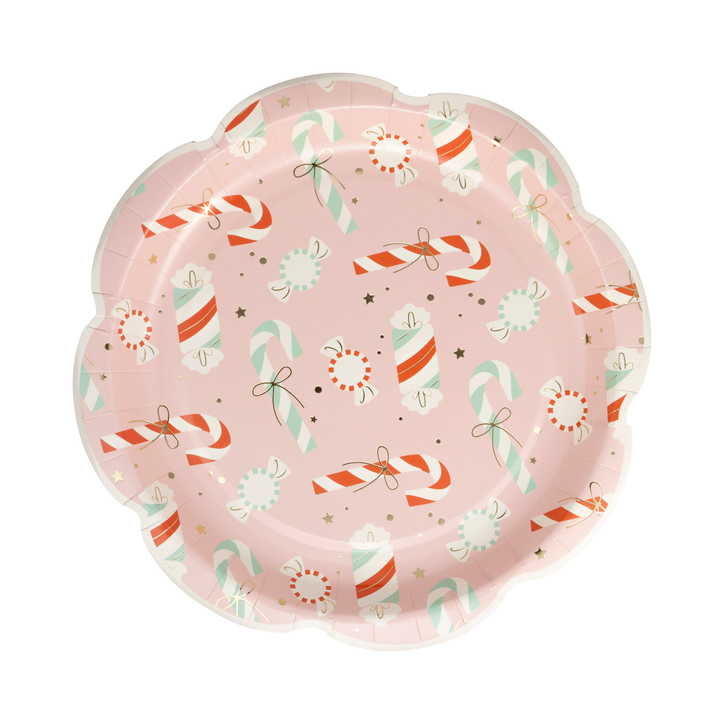 Candy Cane Lane Scatter Pattern 9" Plate